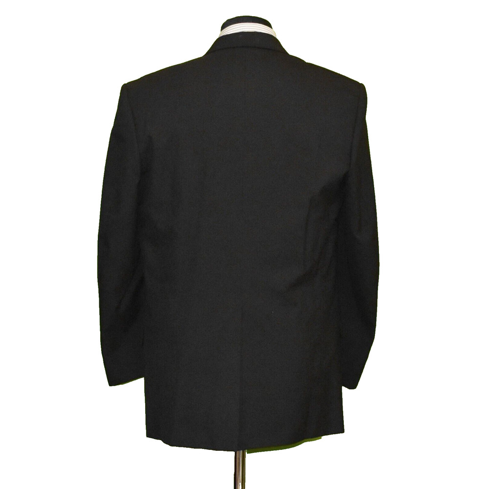 B0 Auth PIERRE BALMAIN Black Wool Tuxedo Single Button Blazer Size 41 Long - Picture 3 of 7